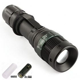 UltraFire E3 CREE XP-E Q5 LED Zoomable CREE Led flashlight with portable flashlight Torch For 3 x AAA or 1 x 18650