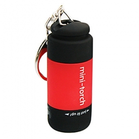 New design USB Powered Rechargeable Mini LED Flashlight portable Keychains- Red