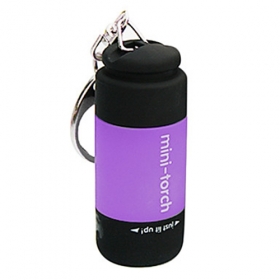 New design USB Powered Rechargeable Mini LED Flashlight portable Keychains- Purple