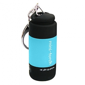 New design USB Powered Rechargeable Mini LED Flashlight portable Keychains- Blue