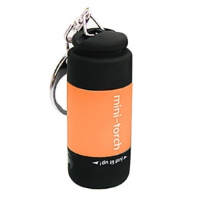 New design USB Powered Rechargeable Mini LED Flashlight portable Keychains- Orange