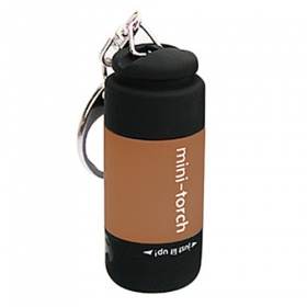 New design USB Powered Rechargeable Mini LED Flashlight portable led Keychains - Brown