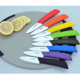 BESTLEAD 3" High-tech Professional Zirconia kitchen Fruits Ceramic Knives-Red + Orange + Yellow + Green + Black + Blue + Purple + Cyan(8-Pack)