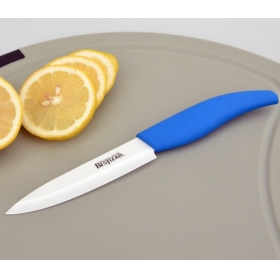 BESTLEAD Eco-friendly 4" Ceramic Knife Cutter Chefs Cutlery for Modern Kitchen Fruits with Anti-skidding Handle -Blue