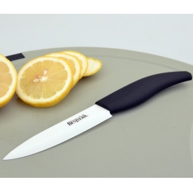 BESTLEAD Eco-friendly 4" Ceramic Knife Cutter Chefs Cutlery for Modern Kitchen Fruits with Anti-skidding Handle -Cyan