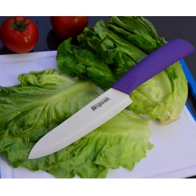 BESTLEAD 6" Zirconia Eco-friendly Ceramic Knife Cutter Fruits Chefs Cutlery for Modern Kitchen -Purple
