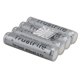 TrustFire Protected TR 10440 3.7V 600mAh Rechargeable Li-ion Batteries (4 pcs)