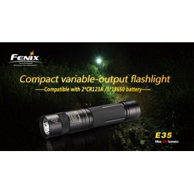 Fenix E35 Cree XP-E LED CR123A 18650 Side Switch Flashlight Torch (Black)