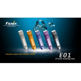 Fenix E01 multi colour AAA batteries Mini gift flashlight AAA battery flashlight