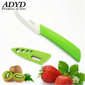 ADYD 3" Ceramic Knives health Eco-friendly Zirconia kitchen Fruits Ceramic Knives for Modern Kitchen -green