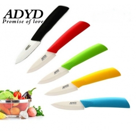 ADYD 3" Ceramic Knives health Eco-friendly Zirconia kitchen Fruits Ceramic Knives for Modern Kitchen -Red + Yellow + Green + Black + Blue(5-Pack)