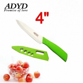 ADYD 4" Ceramic Knives Eco-friendly health Zirconia kitchen Fruits Ceramic Knives for Modern Kitchen -green