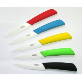 ADYD 4" Ceramic Knives Eco-friendly health Zirconia kitchen Fruits Ceramic Knives for Modern Kitchen -Blue, green, yellow, black, Red(5-Pack)