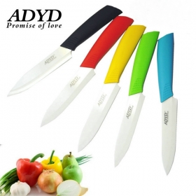 ADYD 5" Ceramic Knives Eco-friendly health Zirconia kitchen Fruits Ceramic Knives for Modern Kitchen-Blue, green, yellow, black, Red(5-Pack)