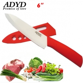 ADYD 6" Ceramic Knives Eco friendly health Zirconia kitchen Fruits Ceramic Knives for Modern Kitchen -Red