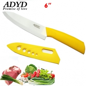 ADYD 6" Ceramic Knives Health Eco-friendly Zirconia kitchen Fruits Ceramic Knives for Modern Kitchen -yellow