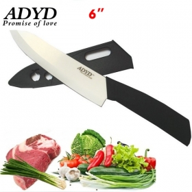 ADYD 6" Ceramic Knives Health Eco-friendly Zirconia kitchen Fruits Ceramic Knives for Modern Kitchen -black