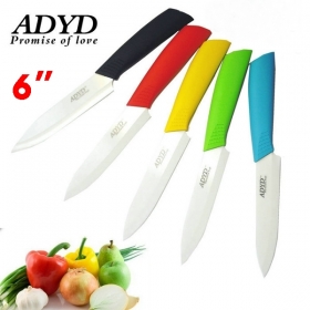 ADYD 6" Ceramic Knives Health Eco-friendly Zirconia kitchen Fruits Ceramic Knives for Modern Kitchen -Blue, green, yellow, black, Red(5-Pack)