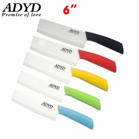 ADYD 6" Ceramic kitchen knife Eco-friendly health Zirconia kitchen Fruits Ceramic Knives for Modern Kitchen -Blue, black, yellow, green, red(5-Pack)