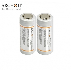 ARCHON Newly Designed 26650 Battery Rechargeable Li-ion 26650 4000mAh 3.7v Protected Battery (2 pcs)