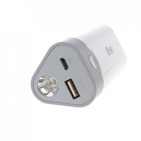 ENB NEW SMART USB Emergency Charger Power Bank w/ Q5 LED flashlight for iPhone 5/4S/ Samsung/ Nokia/ Blackberry -white