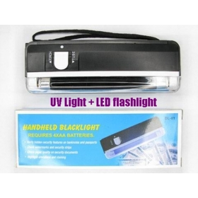 AloneFire DL 01 Handheld blacklight UV Light + white Light Flashlight Torch