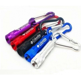 1 LED Flashlight Carabiner mountaineering buckle Torch Clip Keychain Camping Hiking mini flashlight Torch(5-pack)