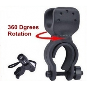 AloneFire LC-1 360 Degree Rotation Cycling Bicycle Mount Holder Clamp for Flashlight Torch - Black