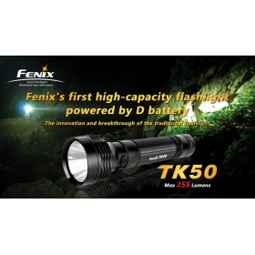 FENIX TK50 Cree XP-G (R5) 255 Lumen 6-Modes LED Flashlight (2 x D Battery )
