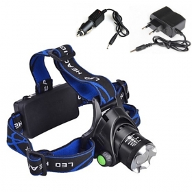 Alone Fire HP79 Head lamp Cree XM-L T6 LED 2000LM Zoom led Head lamp for 1/2 x18650 + AC Charger/Car charger