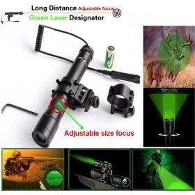 BOB G25 Adjustable focus Hunting Long Distance Green Laser flashlight Sight Designator (Operating Temperature:0~45 Celsius)