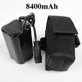 AloneFire HRB-2 Universal 8400mAh 8.4v Li-on 4x18650 Battery Pack For 600lm - 8000lm Q5/T6/P7/L2 LED Bike Lamp Light