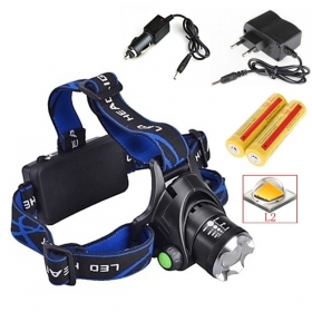 AloneFire HP79 Zoom Headlight Cree XM-L2 LED 2200LM led Headlamp for 1/2 x18650 + AC Charger/Car charger / 2x18650 battery