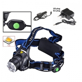 AloneFire HP88 Head lamp Cree XM-L2 LED 2200LM Zoom led Headlamp for 1/2 x18650 + AC Charger/Car charger