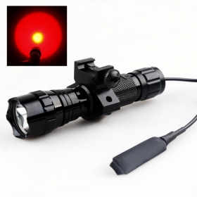 UltraFire WF-501B Torch 1-Mode Cree Q5 Red light LED Flashlight Tactical light with tactical mounts/Remote switch