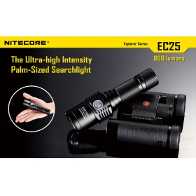 Nitecore EC25 CREE XM-L U2 LED Flashlight 860 lumens Waterproof Rescue Search Torch