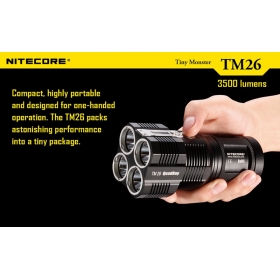 NITECORE TM26 Tiny Monster Cree XM-L U2 led Cool White Flashlight 3500 lm Torches