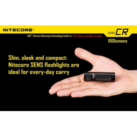 Nitecore Sens CR Cree XPG R5 MINI LED Waterproof IPX-8 Active Dimming 190 Lumens LED torch