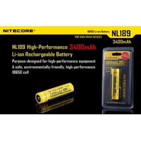 NITECORE NL189 3400mAh Protected 18650 Rechargeable Li-ion Batteries