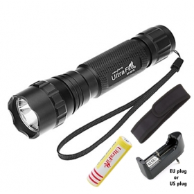 UltraFire 501B 1-Mode Cree Q5 LED Flashlight Torch with Battery/charger/flashlight holster