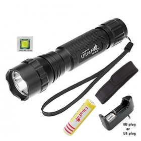 UltraFire 501B 1-Mode Cree XM-L T6 LED Flashlight Torch with Battery/charger/flashlight holster