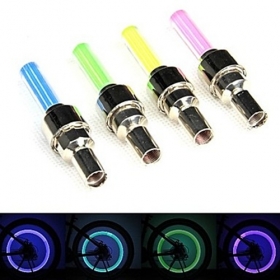 Motion Activated Red/blue/yellow/green LED Wheel Lamps for Bikes or motorcycle and Cars (4-Pack)