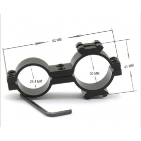 Tactical flashlight Mount Holder Clip Clamp for Flashlight / Bicycle Light Lamp (25 x 30mm)