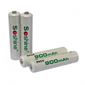 Soshine RTU AAA 1.2V 900mah Rechargeable Ni-MH Pre-Charged (4pcs)