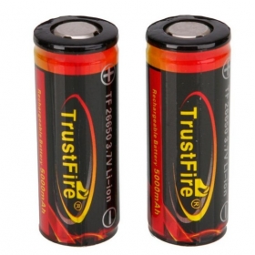 TrustFire 5000mAh 26650 3.7v Rechargeable Protected Li-ON battery (1pair)