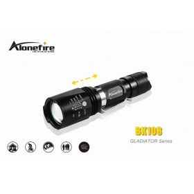 AloneFire GLADIATOR Series BK108 CREE XM-L T6 LED 5 mode portable Zoomable led flashlight torch