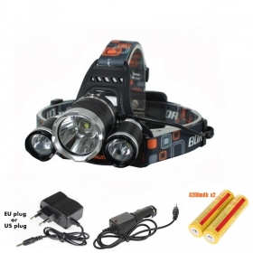 AloneFire HP83 3xCREE XM-L T6 LED 5000Lumens 4 Mode LED Headlamp high power Headlight+Charger/Car charger/2x18650 battery