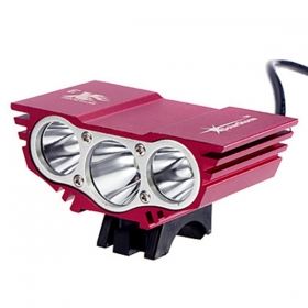 BL-10 X3 3 Modes 2500Lumen 3xCree U2 XM-L LED Bicycle Bike Headlight Red( (Only bike lights))