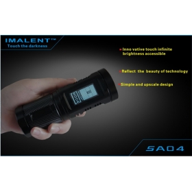 IMALENT SA04 Cree XM - L2 (U2) adjustable light flashlight 930 lumens three color light source can touch color temperature light flashlight