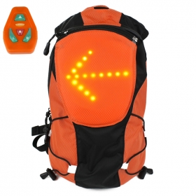 M-02 outdoor cycling bag Radio frequency led digital backpack multi-function warning light backpack 5L - orange